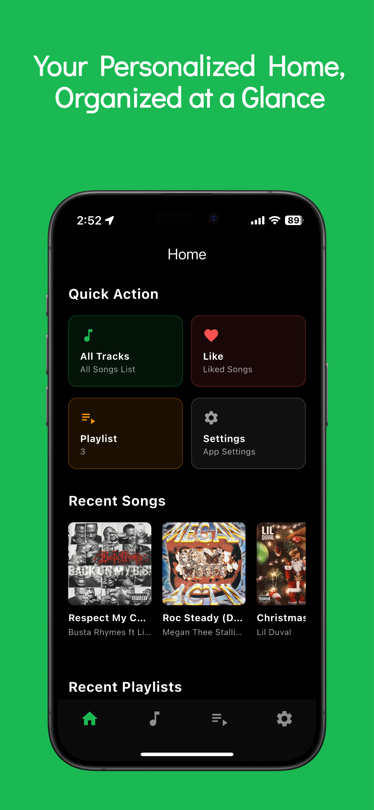 BPM Player 플레이리스트 관리 화면 - 운동 음악 어플