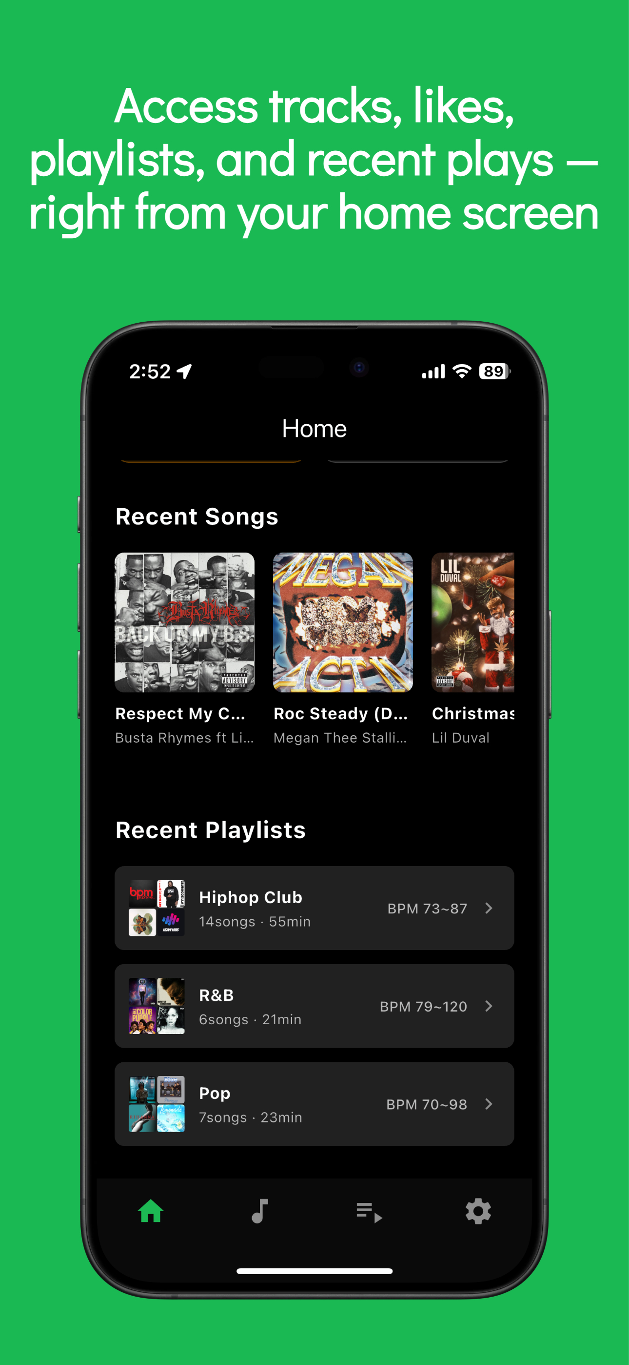 BPM Player 음악 재생 화면 - 템포별 음악 플레이어