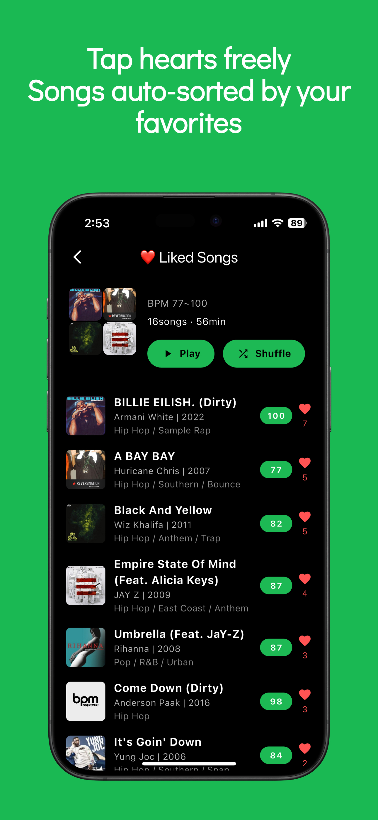 BPM Player 직관적인 컨트롤 - 사용하기 쉬운 음악 앱